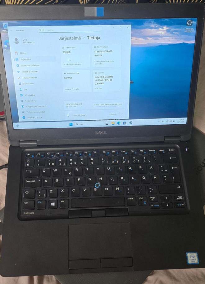 Dell latitude 5480, i5-6200, 8Gb, 250Gb ssd, win11