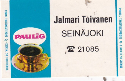 Seinäjoki, Jalmari Toivanen,  Paulig  8/9
