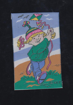 Kangasmerkki..Retro c MLP tyttö ja leija
