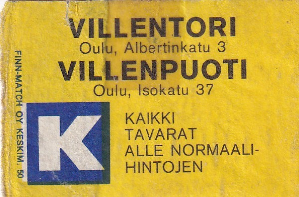 Oulu, Villentori, Villenpuoti  b592