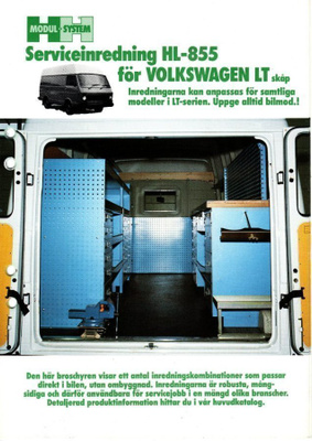VW LT kalustus -esite 80-luvun puolivälistä