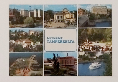 "TAMPERE"-KULKEMATON POSTIKORTTI