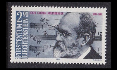 Liechtenstein 963 ** Säveltäjä Josef Rheinberger (1989)