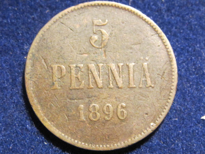 5 penniä 1896