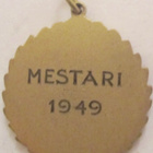 VANHA Merkki Jetoni Urheilu SV Mestari Messinkiä Emali 1949 - pikkukuva 2