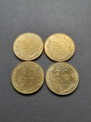 Ranskan 20 centimes 1978-1981