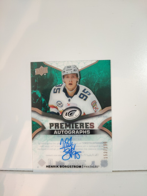 2018-19 UD Ice Premieres Autographs #IPA-HB Henrik Borgstrom