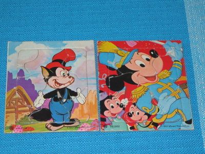 Disney - 2kpl vanhoja palapelejä - Mikki ja Pikku Hukka