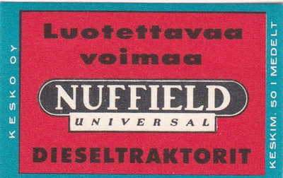 Nuffield Universal. Luotettavaa voimaa, Dieselrtaktorit. s91