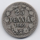 1869 25 penniä tyyppi 1.1 kl3 - pikkukuva 1