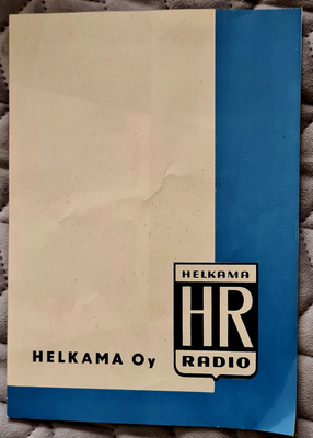 Helkama HR Radio – esite vuodelta 1958/1959
