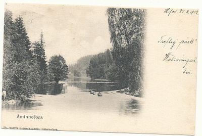 ÅMINNEFORS - vanha kortti, kulk. 1902