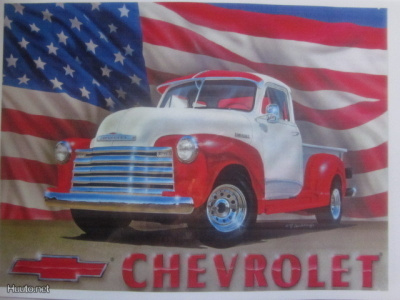 Laminoitu Chevrolet Pick-Up. Koko A4
