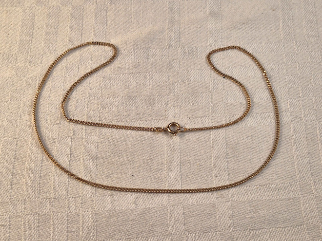 Kultaketju, 14K, 50 cm, 1 mm, 4,95 g