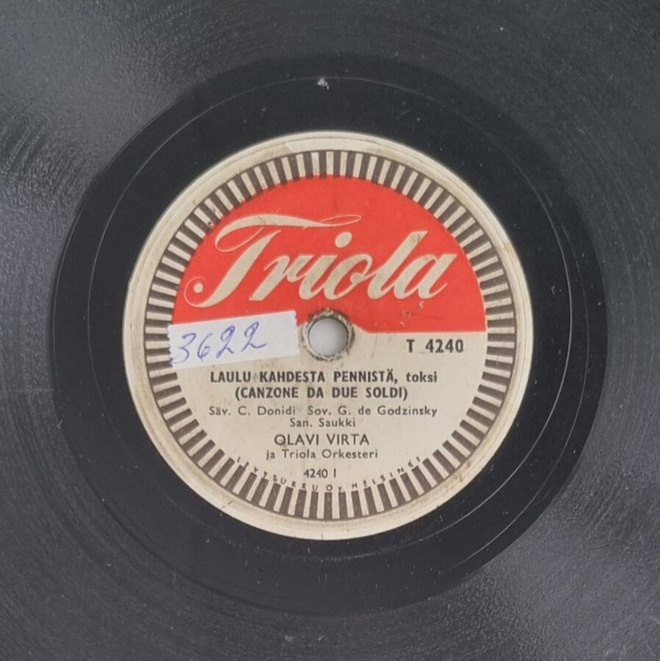 Savikiekko 1955 - Olavi Virta - Triola T 4240