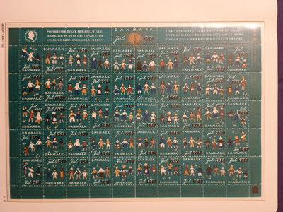 Tanska joulumerkkiarkki 1959 (1953 päällepainama)