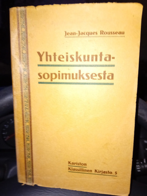 Rousseau : Yhteiskuntasopimuksesta ( SIS POSTIKULU )