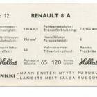Purkkakuva Hellas AUTOSARJA n:o 12 RENAULT 8 A - pikkukuva 2