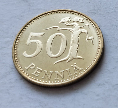 50 penniä, UNC, v. 1989