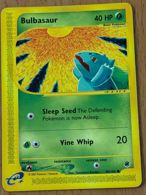 Pokemon Bulbasaur 95/165 Expedition e-Reader Vintage WOTC NM