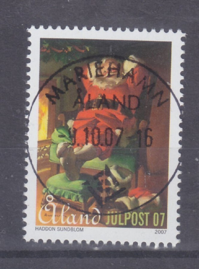 Åland  2007 joulumerkki loistoleimaisena.