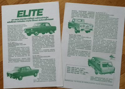1977 Moskvitsh Elite 1500S esite - KUIN UUSI - Mosse