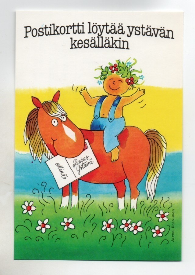 Postikortti löytää ystävän kesälläkin