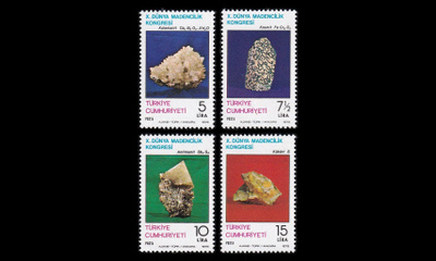 Turkki 2488-91 ** Maailman kaivoskongressi mineraalit (1979)