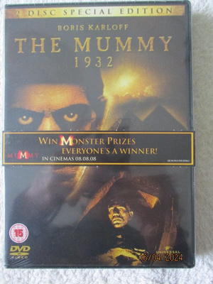 MUMMY (DVD) Boris Karloff 1932 - SPECIAL EDITION (uusi)