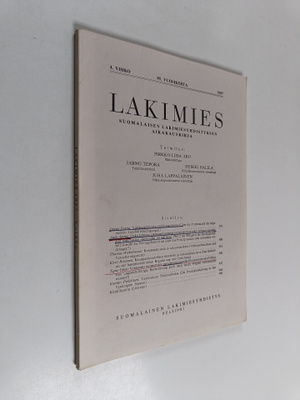 Lakimies 4/1987 : Suomalaisen lakimiesyhdistyksen aikakau...