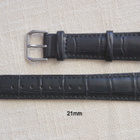 21mm nahkaranneke - musta - pikkukuva 1
