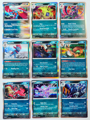 Pokemon Holo Rare kortteja 9kpl