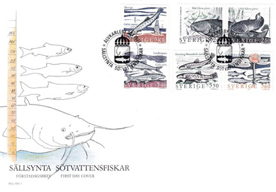 RUOTSI 1991 - Fa 1666/71 FDC KUORI