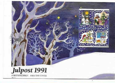 RUOTSI Mi 1692-5 sarja LUETT. 1,50€ FDC 3,50€
