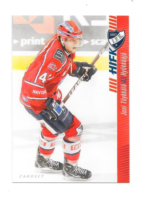 2012-13 CardSet #189 Joni Töykkälä  HIFK