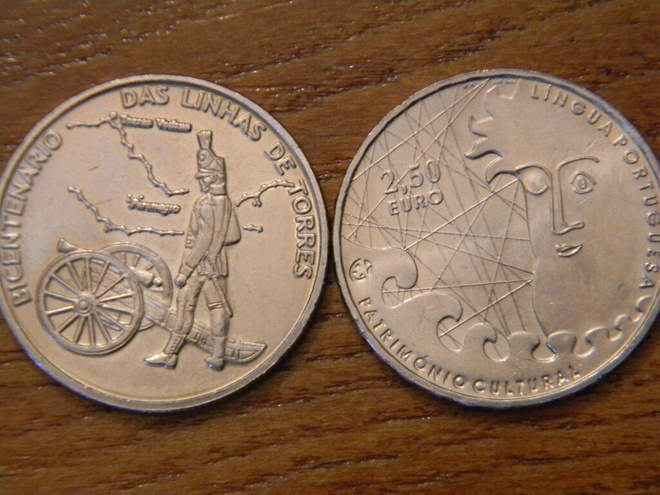 Portugali 2009 + 2010: 2 x 2,5 euro BU kolikko