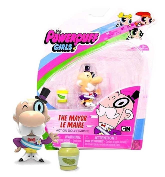 [ FIGURE ] PowerPuff Girls The Mayor with Pickle Jar (uusi)