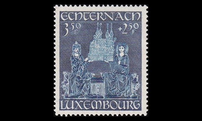 Luxemburg 421 ** Jälleenrakennus 3.50+2.50 Fr (1947)