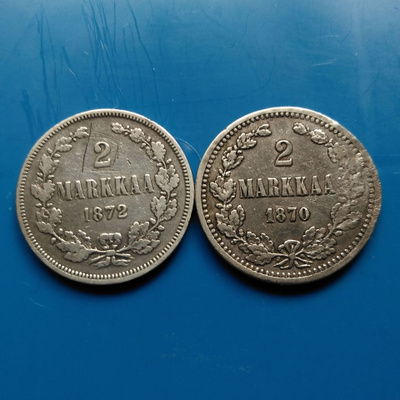 2 Markkaa 1870 ja 1872