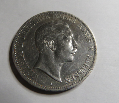 Preussi 5 mark 1908