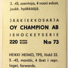 HEIKKI HEIMO TPS Champion 1966 - pikkukuva 2
