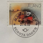 Åland Kirjekuori vuodelta 1987. Hyväkuntoinen. Koko - 180*11 - pikkukuva 3