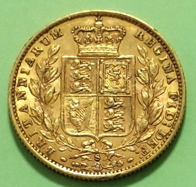 Australia, Sovereign 1875 Sydney, Young Victoria.