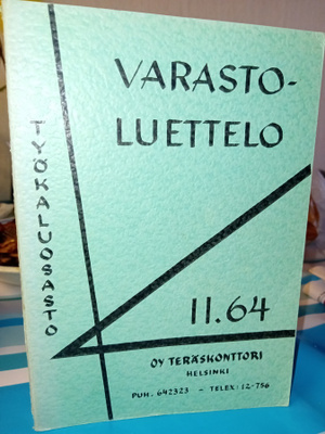 Varastoluettelo Oy Teräskonttori työkaluosasto 1964 SIS POST