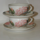 Arabia DOMINO CHINA teekuppi+alusl.+lautanen 21 cm, 1 setti - pikkukuva 1