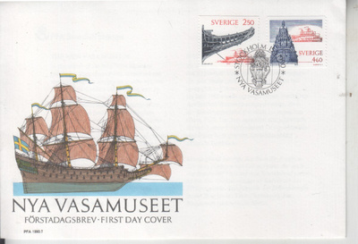 Ruotsi FDC 1990 Wasa laiva