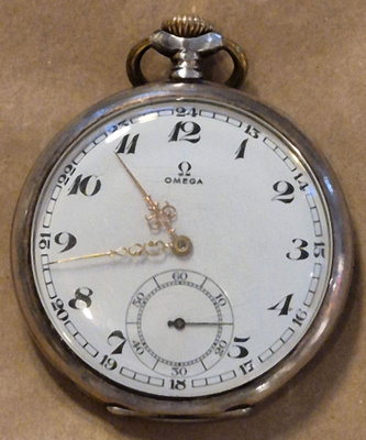 Omega hopeinen taskukello