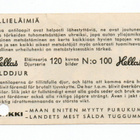Purkkakuva Hellas VILLIELÄIMIÄ n:o 100 Purukumikuva - pikkukuva 2