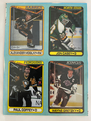 90-91 OPC Box Bottom Mogilny Gretzky  Coffey Casey