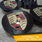 Porsche vannekeskiöt – Kulta-Musta – 75mm (4kpl - pikkukuva 1